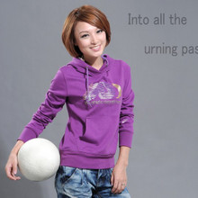 耐克/NIKE女装连帽运动服 休闲长袖T恤紫